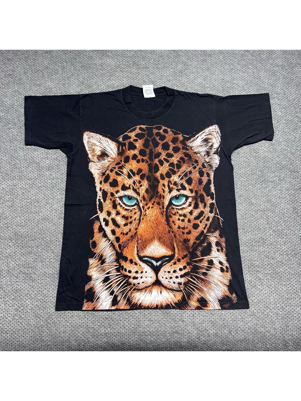 Vintage 1994 Jaguar Cheetah Nature Aop T-Shirt Large Rare Men’s Black USA Made